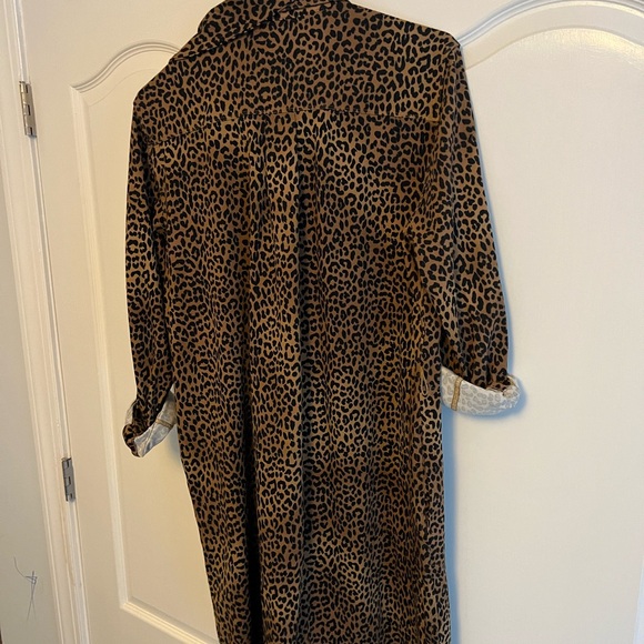 Lands' End Brown Leopard Long Sleeve Dress - Picture 2 of 3